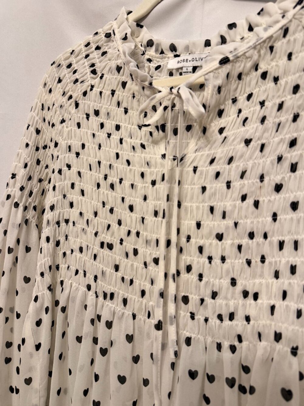 Rose + Olive Sheer Top (XL)
